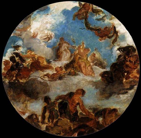 Eugene Delacroix Sketch for Peace Descends to Earth Germany oil painting art